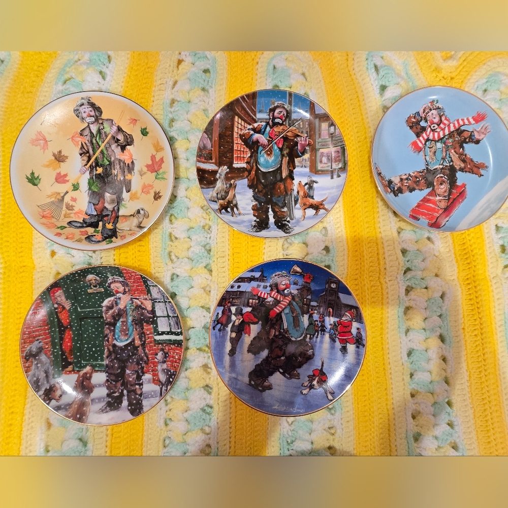 Emmett Kelly Collectors Plates
